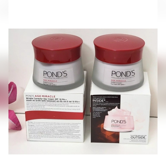 2 pk POND'S AGE MIRACLE WRINKLE CORRECTOR DAY CREAM 1.7 oz SPF 18 PA++ 2026 - Picture 2 of 5